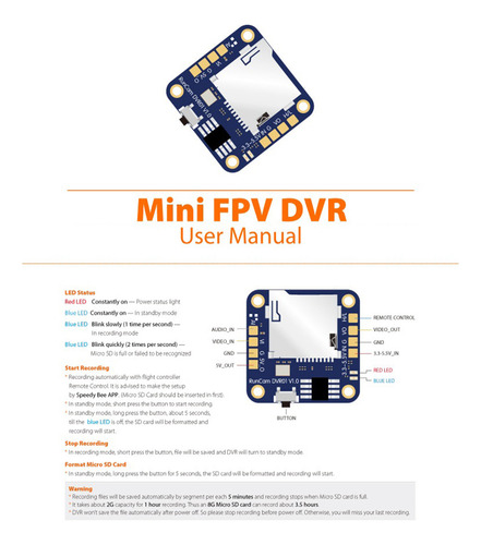 Para Fpv Dvr, Salida De Vídeo Sin Pérdidas Para Vtx F