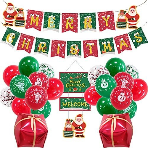 Meiwuite - Decoración Para Puerta De Papá Noel, Globos De Na