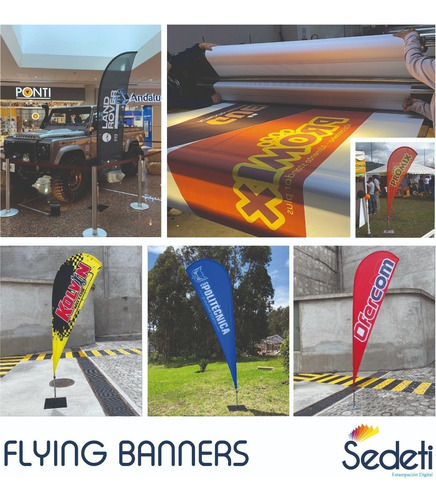 Imagen 1 de 7 de Banderas Publicitarias - Flying Banners - Banderas Textiles