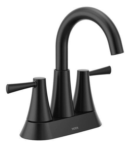 Moen Ronan Negro Mate Grifo De Baño Moderno De 4  Con Desagü