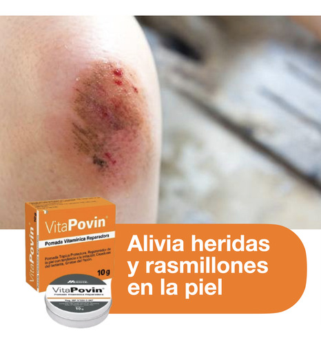 Povin Pomada Vitamínica Reparadora Para Bebés 10 Gr