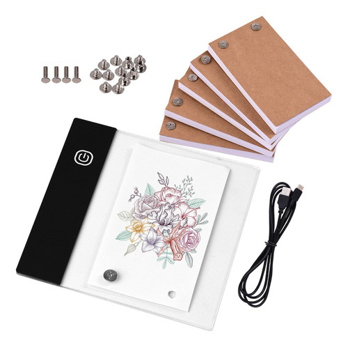 Flip Book Kit Con Mini Almohadilla Led Lightbox Tablet Diseñ