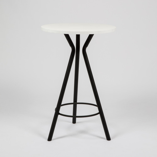 Imagen 1 de 4 de Mesa Magnolia Alta Diseño Bar Base Negra 70 Cm