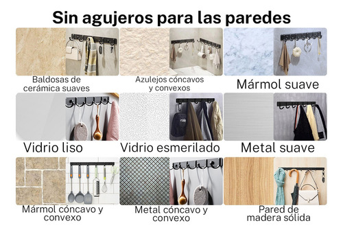 2pzs Percheros Pared Multifunción 8 Ganchos De Llave Y Gorra Acero Inoxidable, Duradero Y Duradero, Versátil Y Ahorro De Espaciogomita