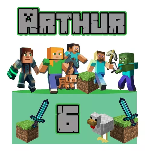 Arquivo de corte topo de bolo Minecraft