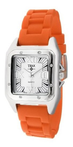 Trax Women's Posh Square Crystal Bezel Wrist Watch With Roma