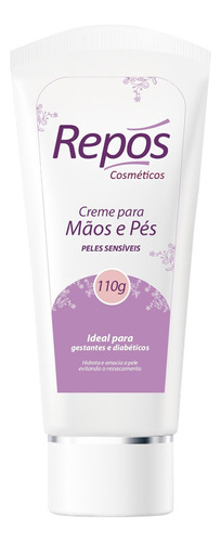 Creme Repos Para Mãos E Pés Pele Sensivel 110g