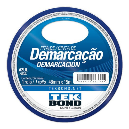 01 Fita Demarc.solo Tek 48mmx15m-azul - 1190