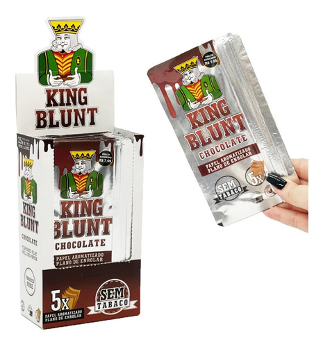 Caixa Seda King Blunt Aleda C/25 Chocolate Atacado