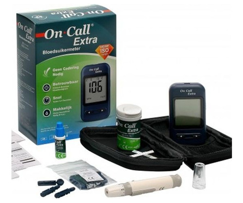 Glucometro On Call + 60 Cintas + 60 Lancetas - Medicaltec