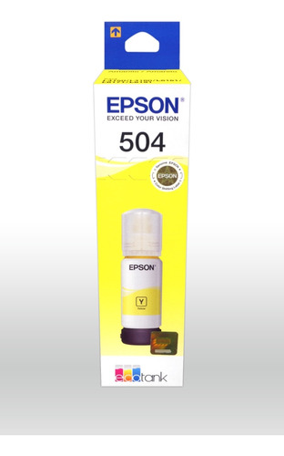 Tinta Impresora Epson Original 504 Amarillo X 70 Ml. T504420