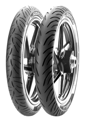 Par Pneus Biz 100 80/100-14 + 60/100-17 Pirelli Super City