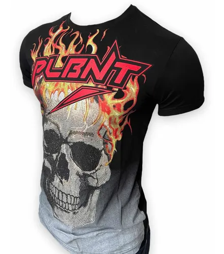Playera De Hombre Calavera En Pedrer a Tipo Philipp Plein