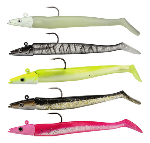 Señuelo Blando Pesca Alevino Minnow Swimbait Jig Carnada X 5