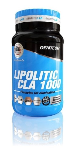  Gentech Lipolitic Cla 60 Cap Quemador De Grasa Sin Tacc