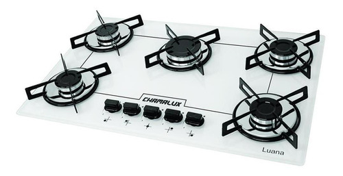 Cooktop Chamalux 5 Bocas Ultra Chama Branco Bivolt