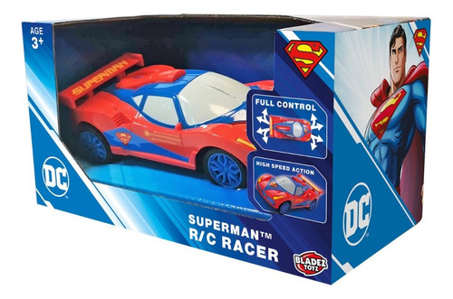 Auto A Radio Control Superman Dc 15cm Bladez Toyz 35308 Color Rojo