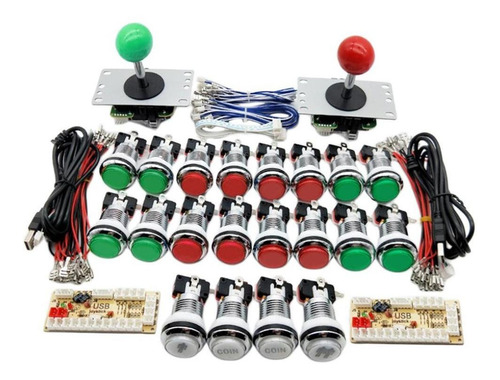 Botones Arcade Para 2 Jugadores Y Kit De Joystick Estilo6