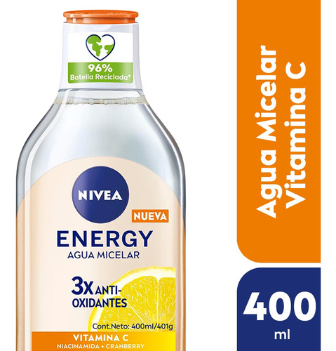 Agua micelar NIVEA Energy Vit C 400 ml