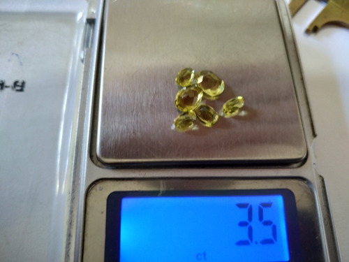 Berilo Extra Natural, Heliodoro 6 Ovais Com 3,5 Ct Amarelo
