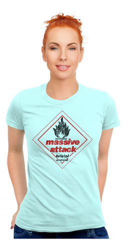 Playera Massive Attack Blue Lines Retro Style Para Mujer