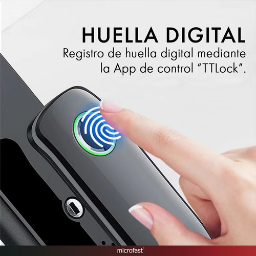 Imagen 3 de 10 de Cerradura Inteligente Smart Wifi Bluetooth Huella Nfc App