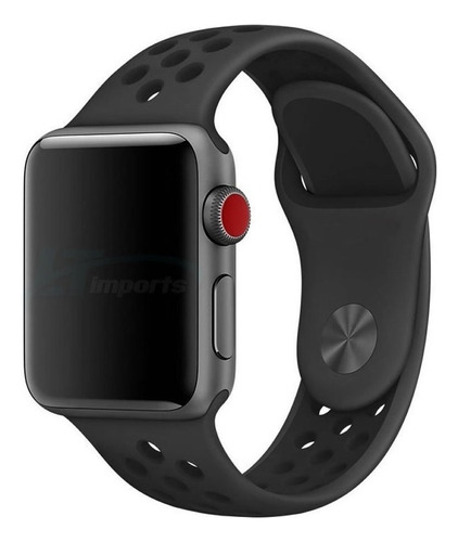 Pulseira Sport Compativel Com Apple Watch Ultra 49mm - Preto