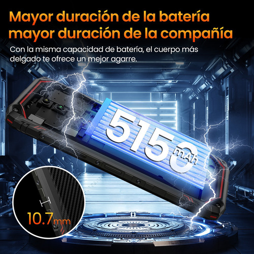 Smartphone Doogee Blade 10 Teléfono Resistente 9gb Ram 128gb Rom 5150mah Dual Sim Impermeable Celular Face Id/gps/otg/android 14
