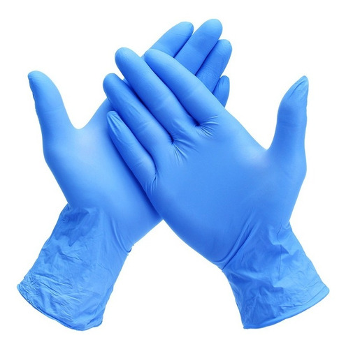 Caja De Guantes Nitrilo Hd Azul X25 Pares 12mils.