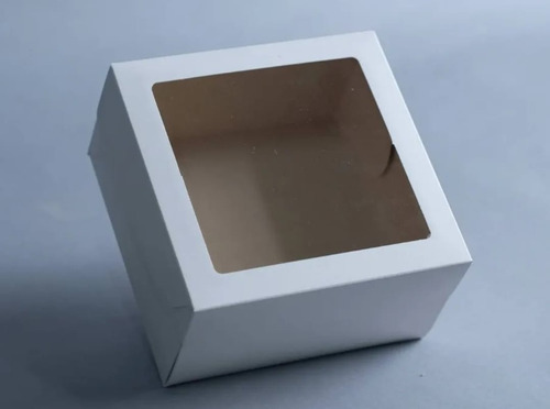 Imagen 3 de 9 de Caja Para Torta Con Visor Mediana 24x24x10 X 10 Unidades