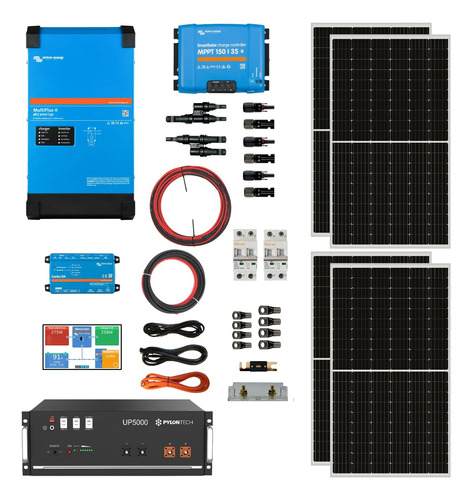 Kit Solar Off Grid Ups 220v 6,3kwh X Día 3kva Mppt 35a Litio