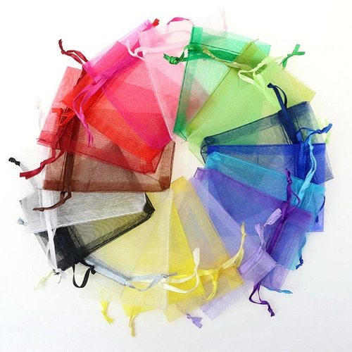 Bolsas De Organza 9 X 7 Cm 100 Unds. Var. De Colores. Oferta