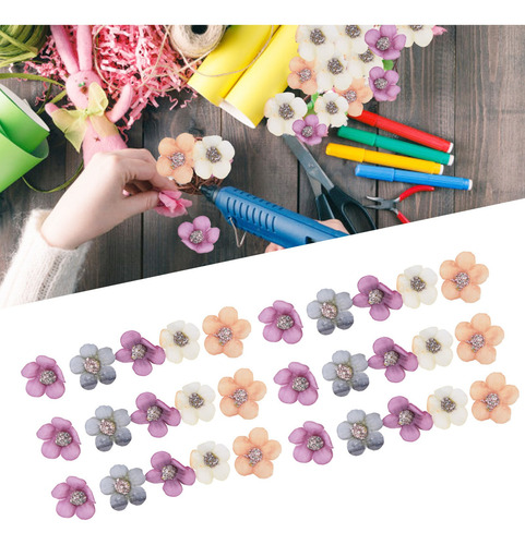 200 Piezas De Tela De Boda Con Forma De Flor Pequeña, 2,5 Cm