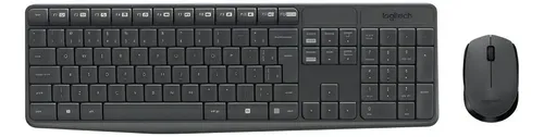 Kit Teclado e Mouse Logitech sem fio MK235 Com Conexão USB Cor Preto Menor preço em Kit Teclado e Mouse Logitech sem fio MK235 Com Conexão USB Cor Preto