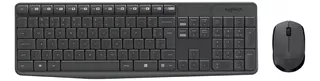 Kit Teclado e Mouse sem fio MK235 Com Conexão USB e Layout ABNT2 Cor Cinza Logitech