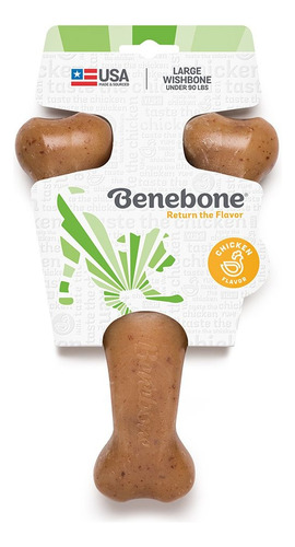 Osso De Nylon Benebone Wishbone Frango Medio - Made In Usa