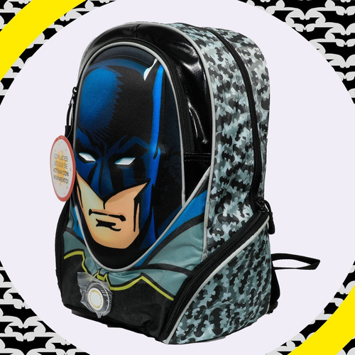 Imagen 3 de 6 de Mochila Batman Dc Comics Escolar Amplia Resistente Original