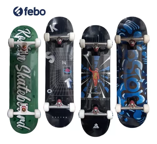 Patineta Tabla Skate Koston Para Adulto Leaf 8.0 Con Sticker - FEBO