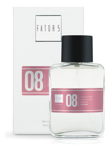 Perfume Feminino Nº08 60ml Floral Para Mulher Clássica Volume Da Unidade Com 60 Ml