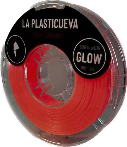 Glow 1.75 500g Filamento Pla 3d Premium Color Rojo