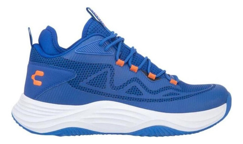 Tenis De Basketball Charly 6001 Caballero En Azul/ Naranja