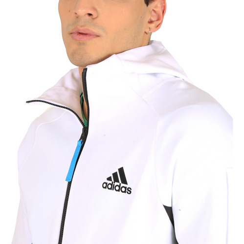 Campera adidas Designed For Gameday En Blanco Y Negro | Dext