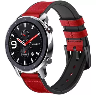 Correa De Caucho Con Piel Premium Para Amazfit Gtr 47mm