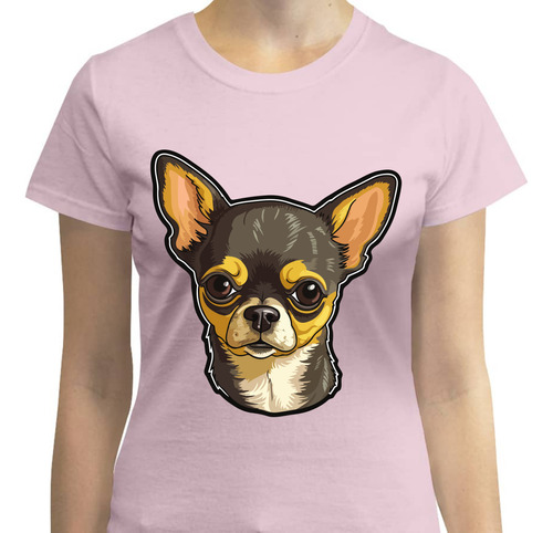 Playera Mujer Con Diseño Perro Chihuahua Rostro