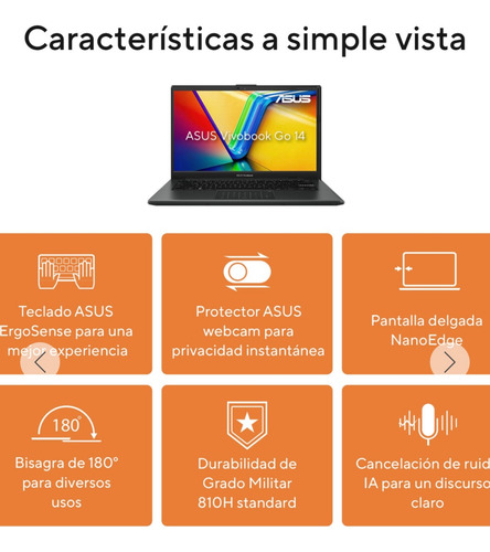 Notebook Asus Vivobook Go 14/15 (Usado)
