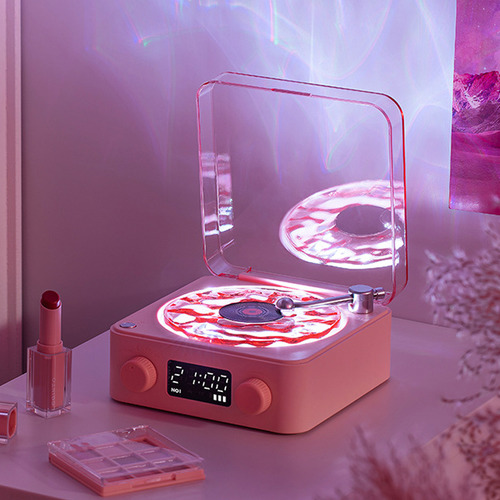 Tocadiscos Recargable Con Diseño De Altavoz Inalámbrico Retr