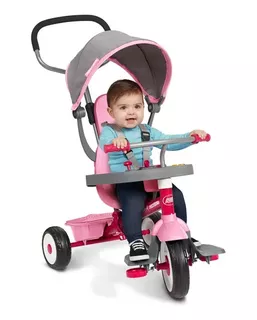 Radio Flyer 4 En 1 Stroll 'n Trike Triciclo Convertible Rosa