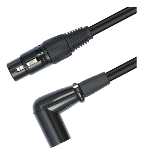 Micrófono Xlr De 3 Pines En Ángulo Recto Macho A Hembra, Aud
