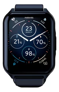 Smartwatch Motorola W70 1.69 Reloj 43mm Ip67 Gps Sp02 Black Caja Negro Malla Negro Bisel Negro Diseño de la malla Liso