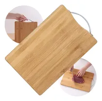 Comprar Tabla Picar De Madera Bambu Bamboo 30x20cm Mango Acero A